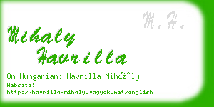 mihaly havrilla business card